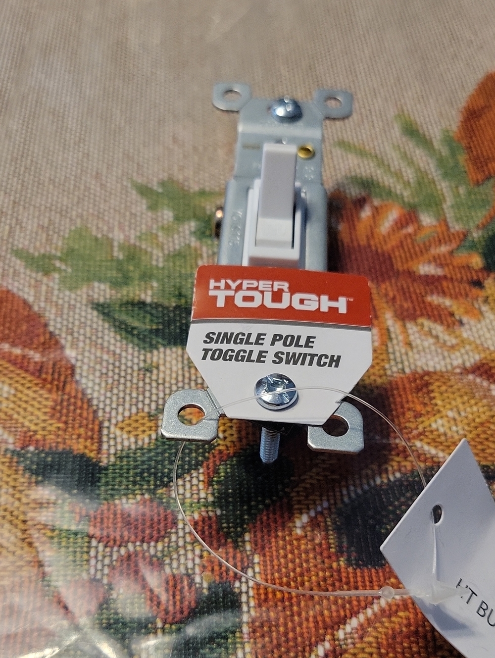 Hyper Tough Single Pole Toggle Switch - White/Silver